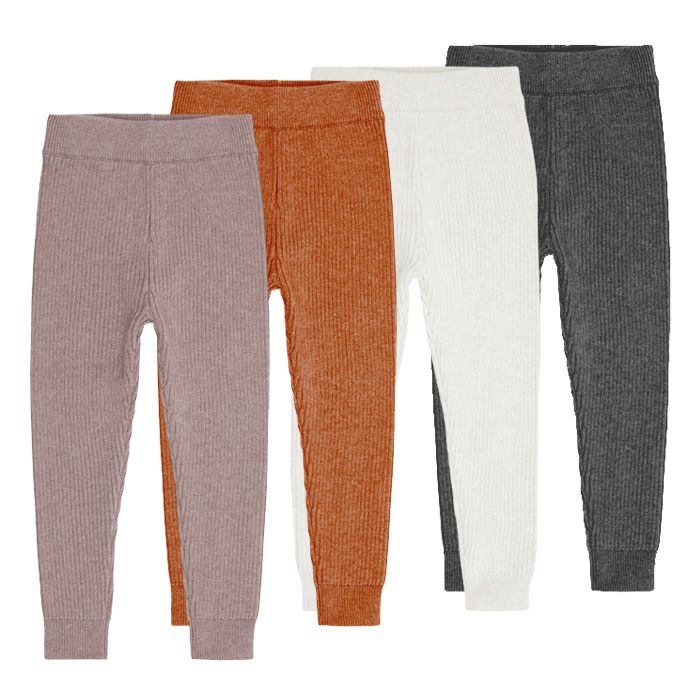 High-Rise Solid Ribbed Knit Leggings With Pockets — Lildy.com