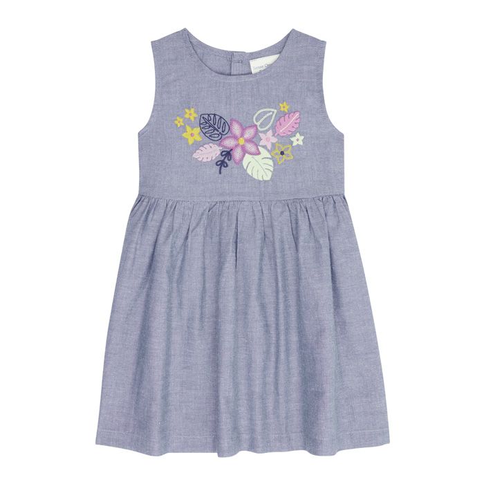 Baby Dress Tuana floral embroidery - Sense Organics