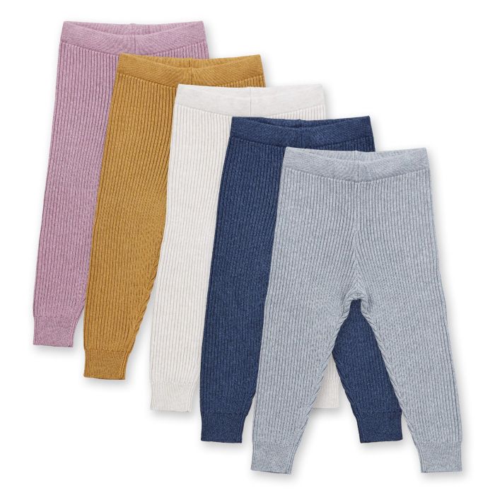 Sense Organics Yuma Knitted Leggings - Aubergine - 100% Organic Cotton GOTS  unisex (bambini)