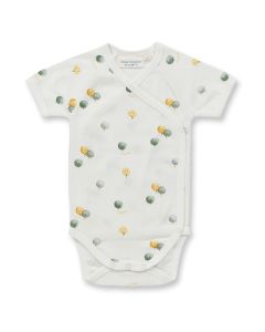 Baby Wrap Body S/S, Model YGON, White with trees, Front part